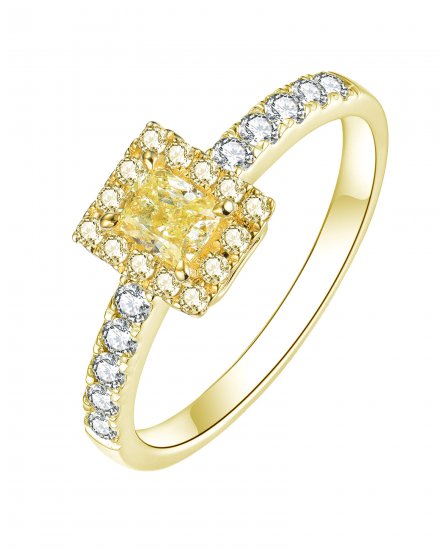 MULTI TONE CUSHION DIAMOND ENGAGEMENT RING (TR4480)